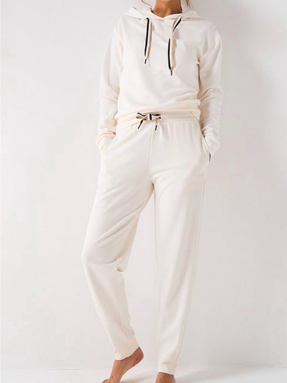 Hugo Boss Cream Drawstring Track Joggers